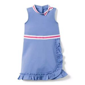 Janie and Jack Cornflower Blue Ruffle Hem Ponte Dress  2T
